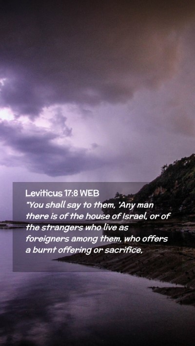 Picture 02 - Leviticus 17:8 WEB Mobile Phone Wallpaper - 