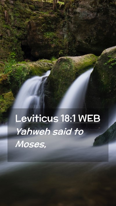 Picture 02 - Leviticus 18:1 WEB Mobile Phone Wallpaper - Yahweh said to - Mobile Bible Verse Wallpaper