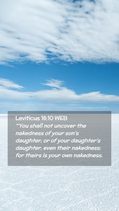 Picture 02 - Leviticus 18:10 WEB Mobile Phone Wallpaper - 