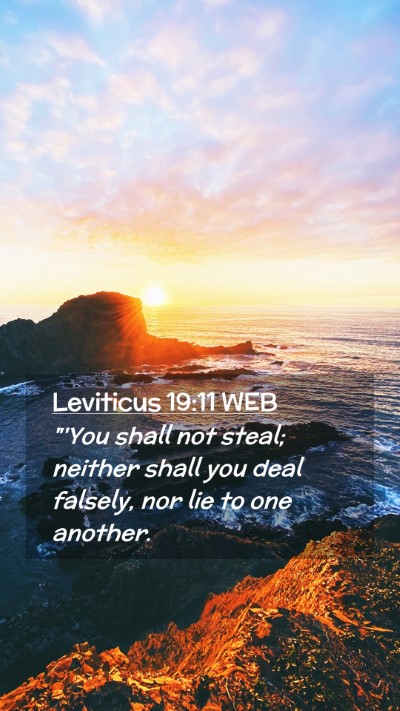 Picture 02 - Leviticus 19:11 WEB Mobile Phone Wallpaper - 