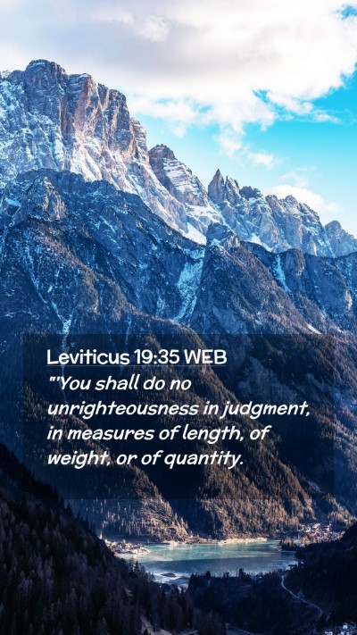 Picture 02 - Leviticus 19:35 WEB Mobile Phone Wallpaper - 