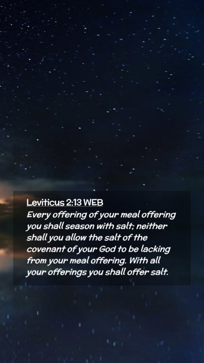 Picture 02 - Leviticus 2:13 WEB Mobile Phone Wallpaper - Every offering of your meal offering you shall - Mobile Bible Verse Wallpaper