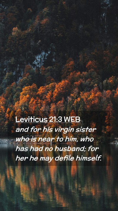 Picture 02 - Leviticus 21:3 WEB Mobile Phone Wallpaper - and for his virgin sister who is near to him, who - Mobile Bible Verse Wallpaper