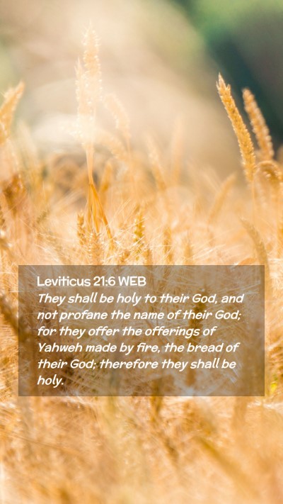 Picture 02 - Leviticus 21:6 WEB Mobile Phone Wallpaper - They shall be holy to their God, and not profane - Mobile Bible Verse Wallpaper