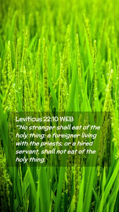 Picture 02 - Leviticus 22:10 WEB Mobile Phone Wallpaper - 