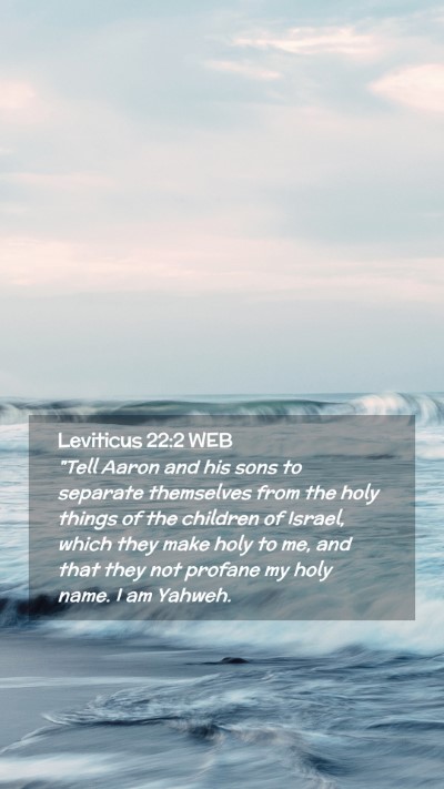 Picture 02 - Leviticus 22:2 WEB Mobile Phone Wallpaper - 