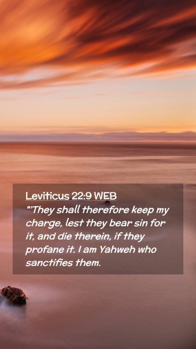 Picture 02 - Leviticus 22:9 WEB Mobile Phone Wallpaper - 