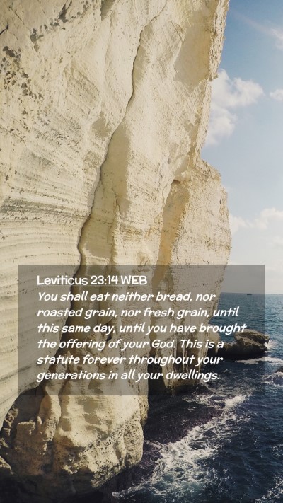 Picture 02 - Leviticus 23:14 WEB Mobile Phone Wallpaper - You shall eat neither bread, nor roasted grain, - Mobile Bible Verse Wallpaper