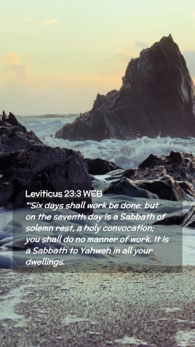Picture 02 - Leviticus 23:3 WEB Mobile Phone Wallpaper - 
