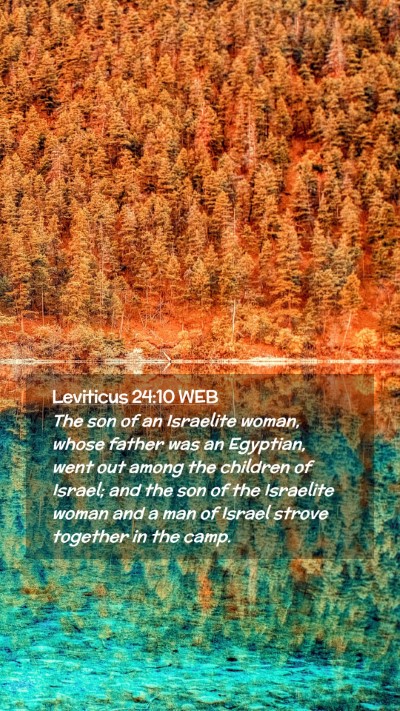 Picture 02 - Leviticus 24:10 WEB Mobile Phone Wallpaper - The son of an Israelite woman, whose father was - Mobile Bible Verse Wallpaper