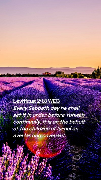 Picture 02 - Leviticus 24:8 WEB Mobile Phone Wallpaper - Every Sabbath day he shall set it in order before - Mobile Bible Verse Wallpaper