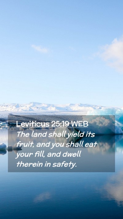 Picture 02 - Leviticus 25:19 WEB Mobile Phone Wallpaper - The land shall yield its fruit, and you shall eat - Mobile Bible Verse Wallpaper