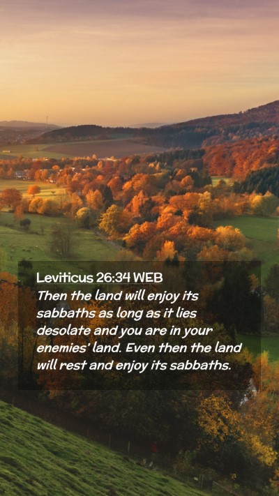 Picture 02 - Leviticus 26:34 WEB Mobile Phone Wallpaper - Then the land will enjoy its sabbaths as long as - Mobile Bible Verse Wallpaper