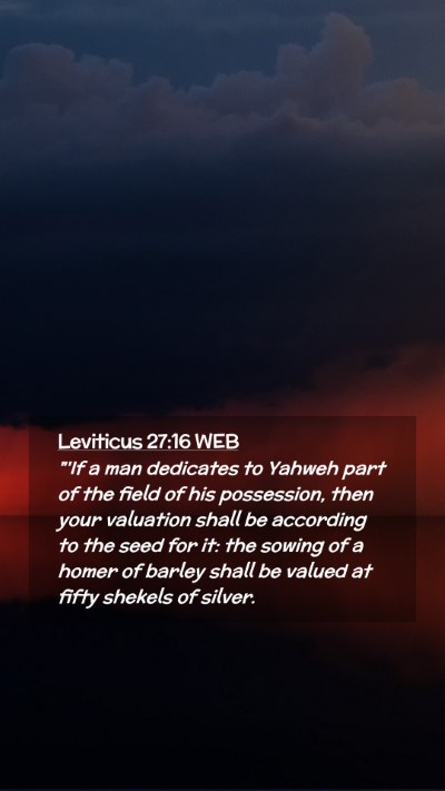 Picture 02 - Leviticus 27:16 WEB Mobile Phone Wallpaper - 