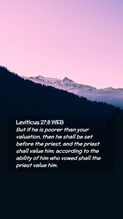 Picture 02 - Leviticus 27:8 WEB Mobile Phone Wallpaper - But if he is poorer than your valuation, then he - Mobile Bible Verse Wallpaper