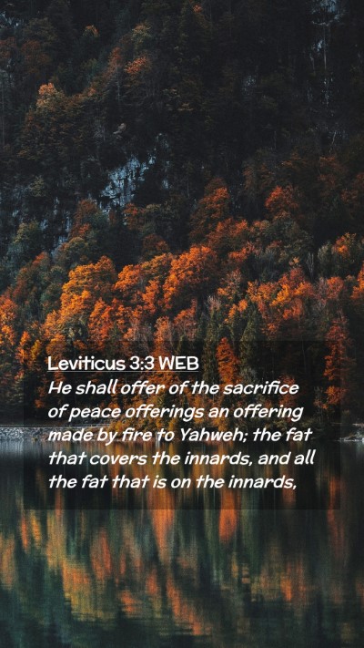 Picture 02 - Leviticus 3:3 WEB Mobile Phone Wallpaper - He shall offer of the sacrifice of peace - Mobile Bible Verse Wallpaper
