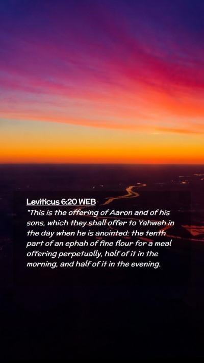 Picture 02 - Leviticus 6:20 WEB Mobile Phone Wallpaper - 