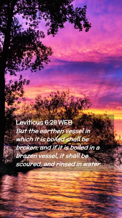 Picture 02 - Leviticus 6:28 WEB Mobile Phone Wallpaper - But the earthen vessel in which it is boiled - Mobile Bible Verse Wallpaper