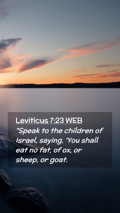 Picture 02 - Leviticus 7:23 WEB Mobile Phone Wallpaper - 