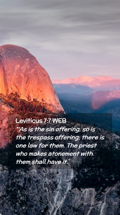 Picture 02 - Leviticus 7:7 WEB Mobile Phone Wallpaper - 