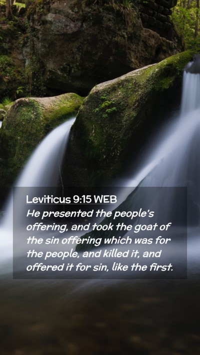 Picture 02 - Leviticus 9:15 WEB Mobile Phone Wallpaper - He presented the people's offering, and took the - Mobile Bible Verse Wallpaper