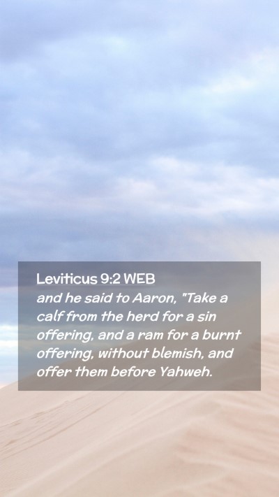 Picture 02 - Leviticus 9:2 WEB Mobile Phone Wallpaper - and he said to Aaron, 