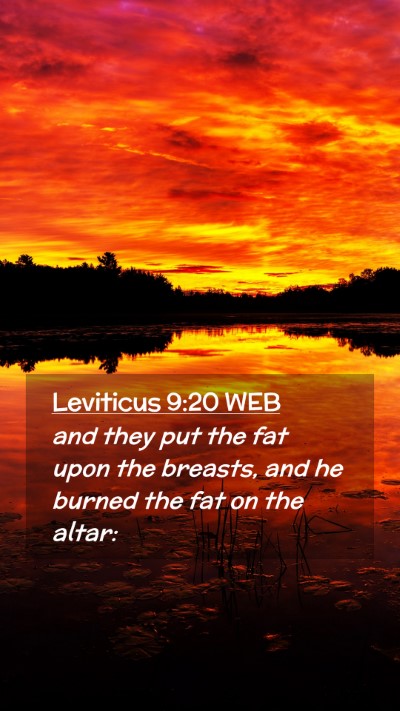 Picture 02 - Leviticus 9:20 WEB Mobile Phone Wallpaper - and they put the fat upon the breasts, and he - Mobile Bible Verse Wallpaper
