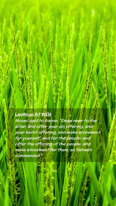 Picture 02 - Leviticus 9:7 WEB Mobile Phone Wallpaper - Moses said to Aaron, 