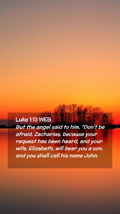 Picture 02 - Luke 1:13 WEB Mobile Phone Wallpaper - But the angel said to him, 