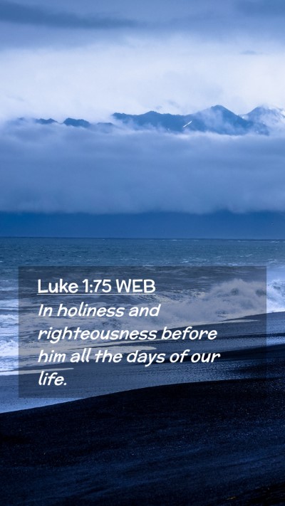Picture 02 - Luke 1:75 WEB Mobile Phone Wallpaper - In holiness and righteousness before him all the - Mobile Bible Verse Wallpaper