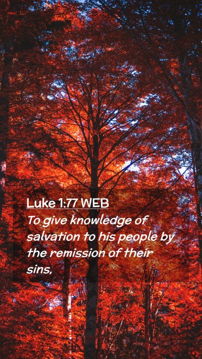 Picture 02 - Luke 1:77 WEB Mobile Phone Wallpaper - To give knowledge of salvation to his people by - Mobile Bible Verse Wallpaper