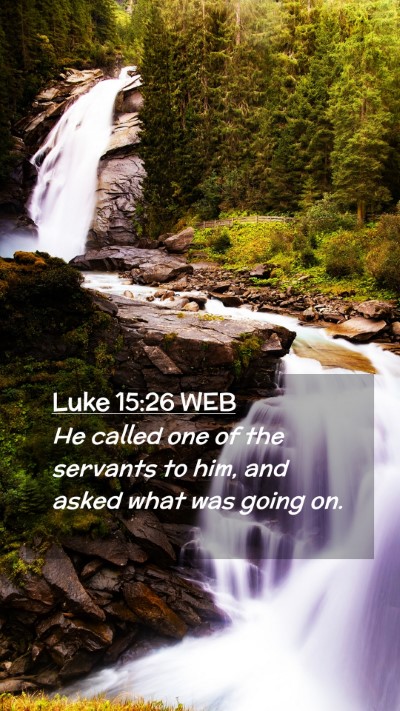 Picture 02 - Luke 15:26 WEB Mobile Phone Wallpaper - He called one of the servants to him, and asked - Mobile Bible Verse Wallpaper