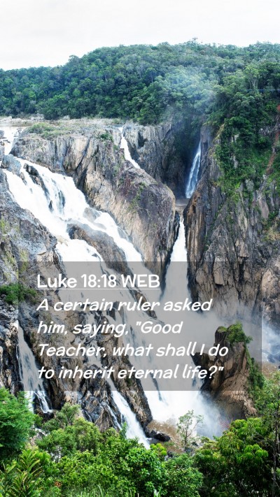 Picture 02 - Luke 18:18 WEB Mobile Phone Wallpaper - A certain ruler asked him, saying, 
