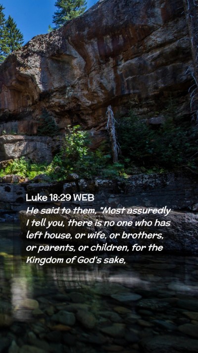 Picture 02 - Luke 18:29 WEB Mobile Phone Wallpaper - He said to them, 