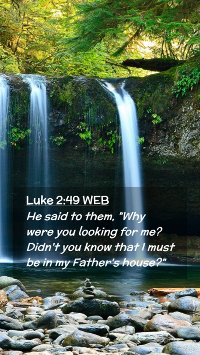 Picture 02 - Luke 2:49 WEB Mobile Phone Wallpaper - He said to them, 