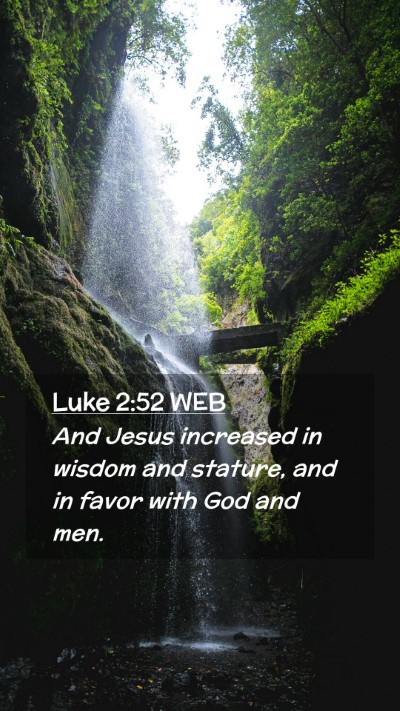 Picture 02 - Luke 2:52 WEB Mobile Phone Wallpaper - And Jesus increased in wisdom and stature, and in - Mobile Bible Verse Wallpaper