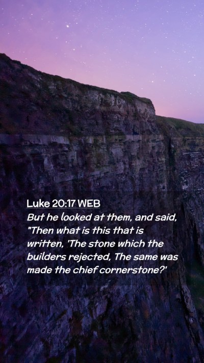 Picture 02 - Luke 20:17 WEB Mobile Phone Wallpaper - But he looked at them, and said, 