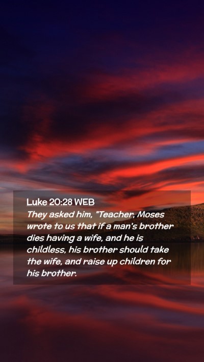 Picture 02 - Luke 20:28 WEB Mobile Phone Wallpaper - They asked him, 