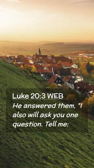 Picture 02 - Luke 20:3 WEB Mobile Phone Wallpaper - He answered them, 