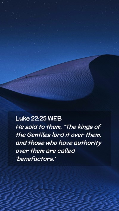 Picture 02 - Luke 22:25 WEB Mobile Phone Wallpaper - He said to them, 