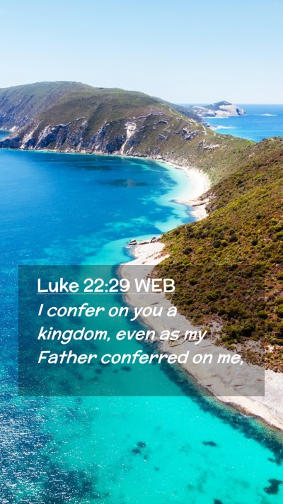 Picture 02 - Luke 22:29 WEB Mobile Phone Wallpaper - I confer on you a kingdom, even as my Father - Mobile Bible Verse Wallpaper