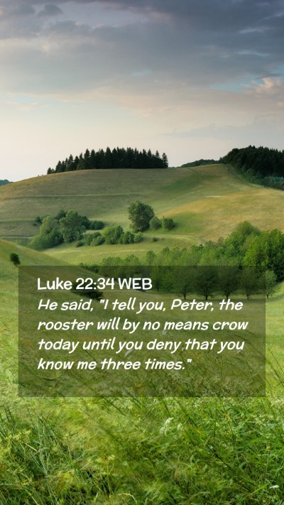 Picture 02 - Luke 22:34 WEB Mobile Phone Wallpaper - He said, 