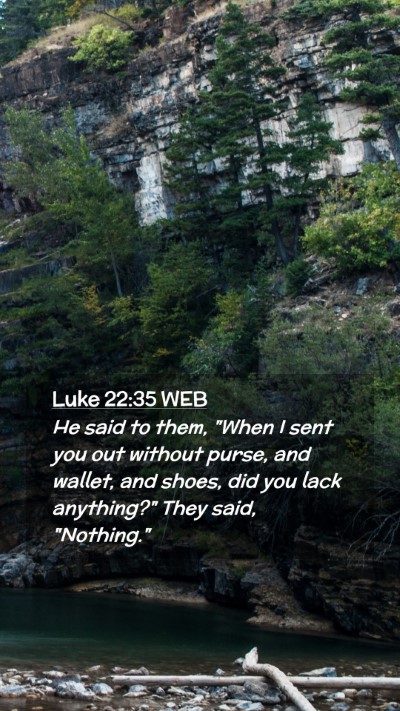 Picture 02 - Luke 22:35 WEB Mobile Phone Wallpaper - He said to them, 