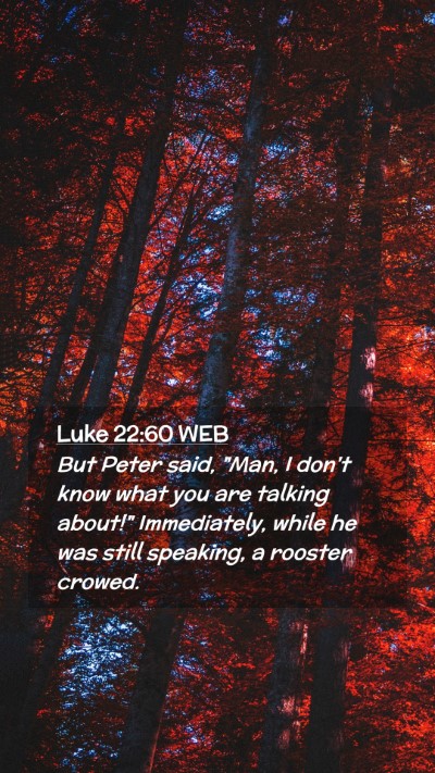 Picture 02 - Luke 22:60 WEB Mobile Phone Wallpaper - But Peter said, 