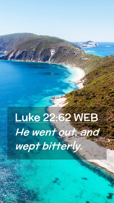 Picture 02 - Luke 22:62 WEB Mobile Phone Wallpaper - He went out, and wept - Mobile Bible Verse Wallpaper