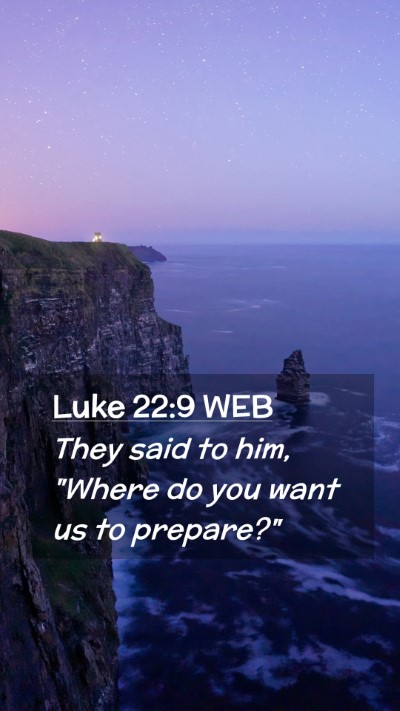 Picture 02 - Luke 22:9 WEB Mobile Phone Wallpaper - They said to him, 
