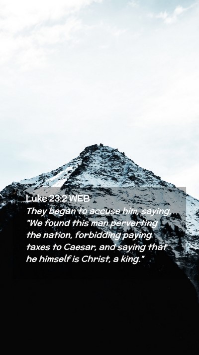 Picture 02 - Luke 23:2 WEB Mobile Phone Wallpaper - They began to accuse him, saying, 
