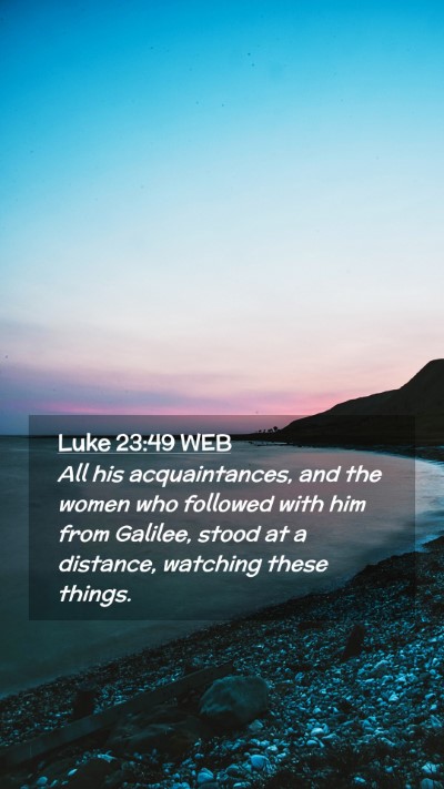 Picture 02 - Luke 23:49 WEB Mobile Phone Wallpaper - All his acquaintances, and the women who followed - Mobile Bible Verse Wallpaper