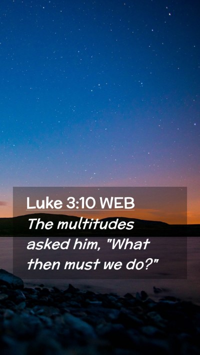 Picture 02 - Luke 3:10 WEB Mobile Phone Wallpaper - The multitudes asked him, 