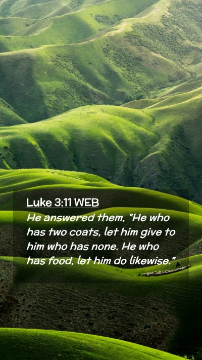 Picture 02 - Luke 3:11 WEB Mobile Phone Wallpaper - He answered them, 